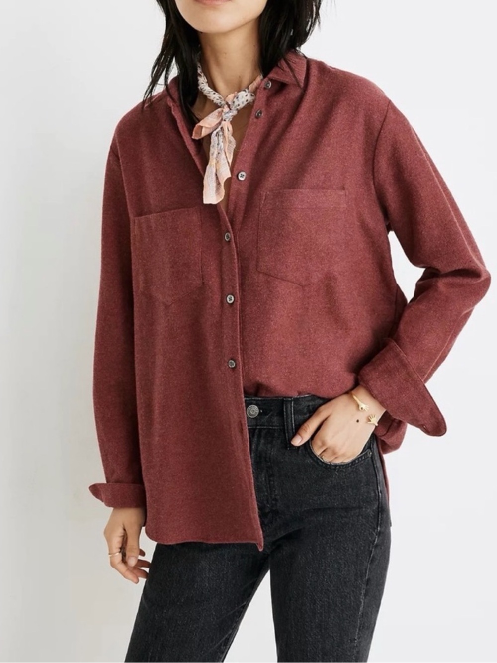 Madewell Button-Down Shirt in Deep Wine